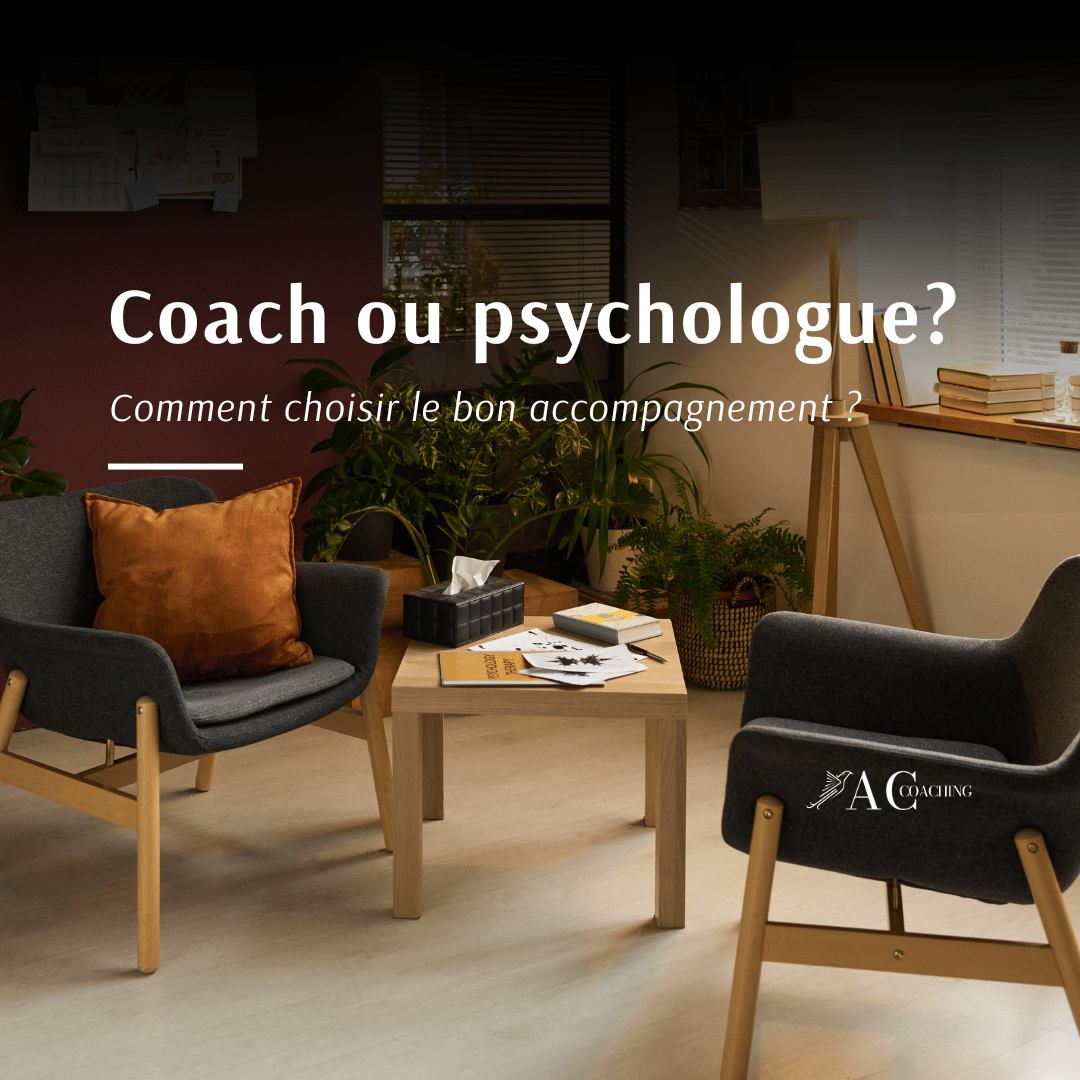 Cabinet de coaching et d'accompagnement illustrant un espace de réflexion pour choisir entre un coaching professionnel et un accompagnement psychologique.