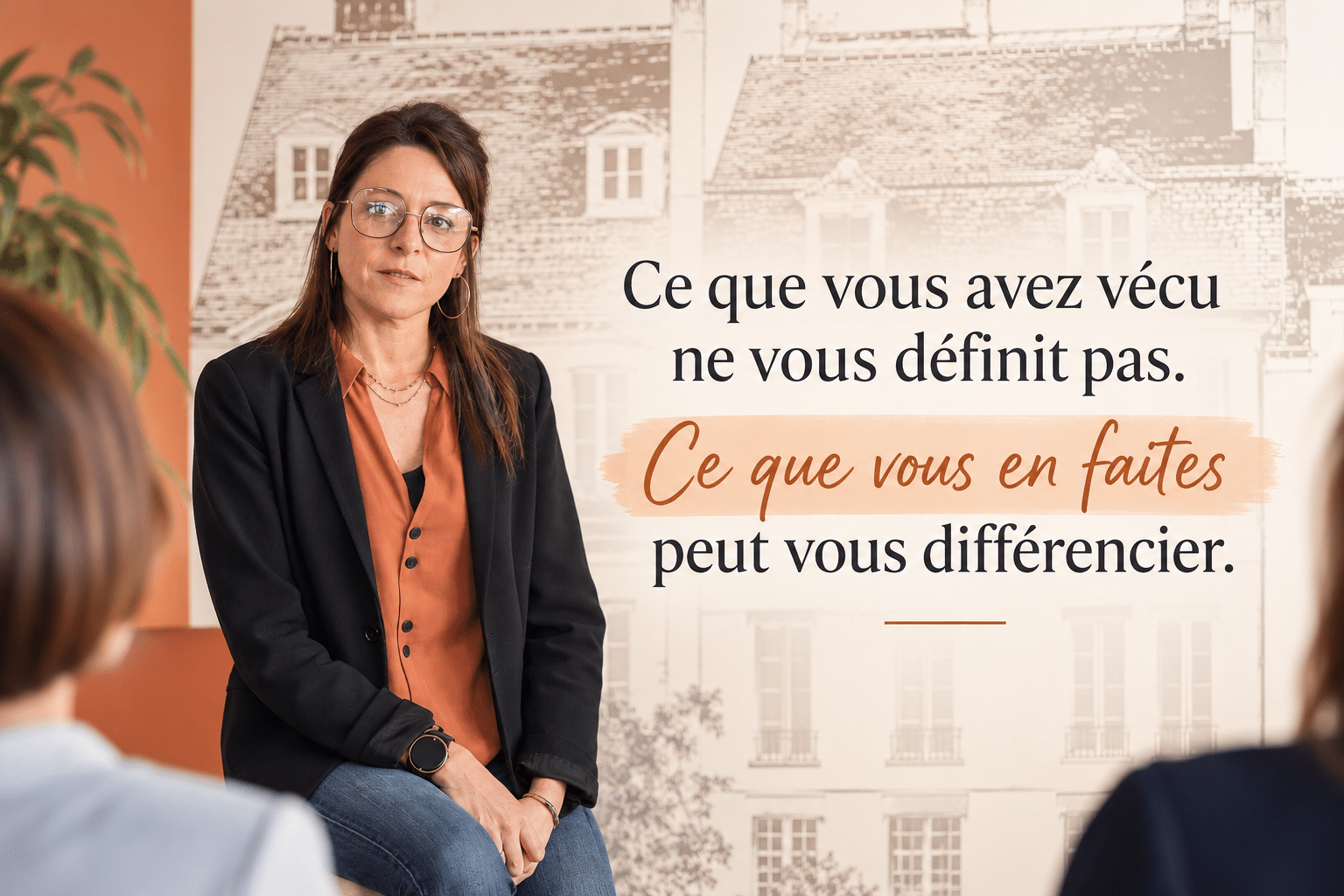 Caroline Aubrejac lors d’une intervention professionnelle sur l’expérience, l’expertise et la singularité professionnelle